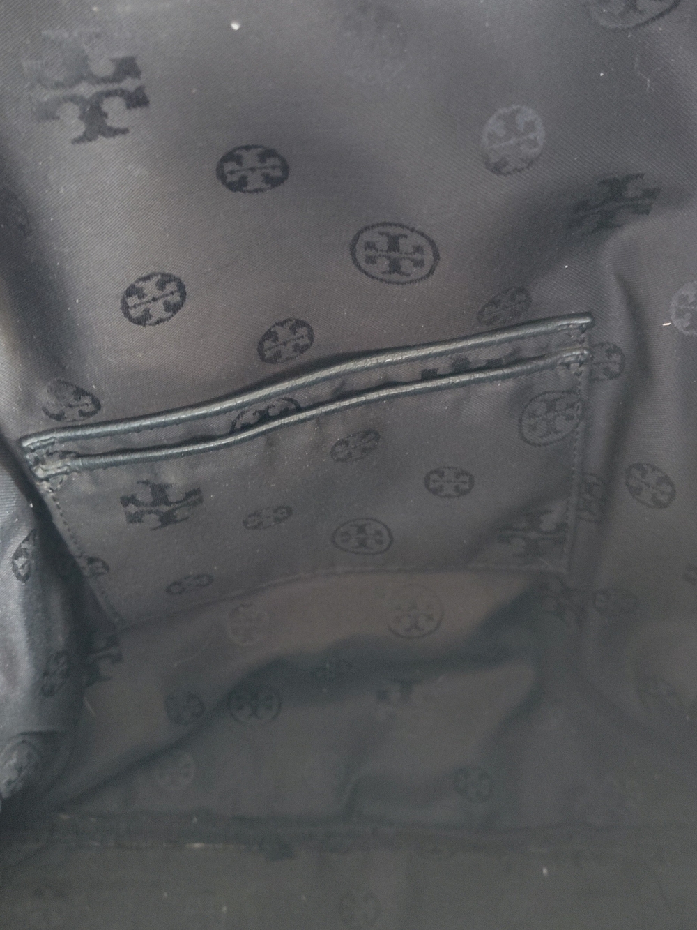 Vintage! Tory Burch Black Leather Backpack - Picture 11 of 16